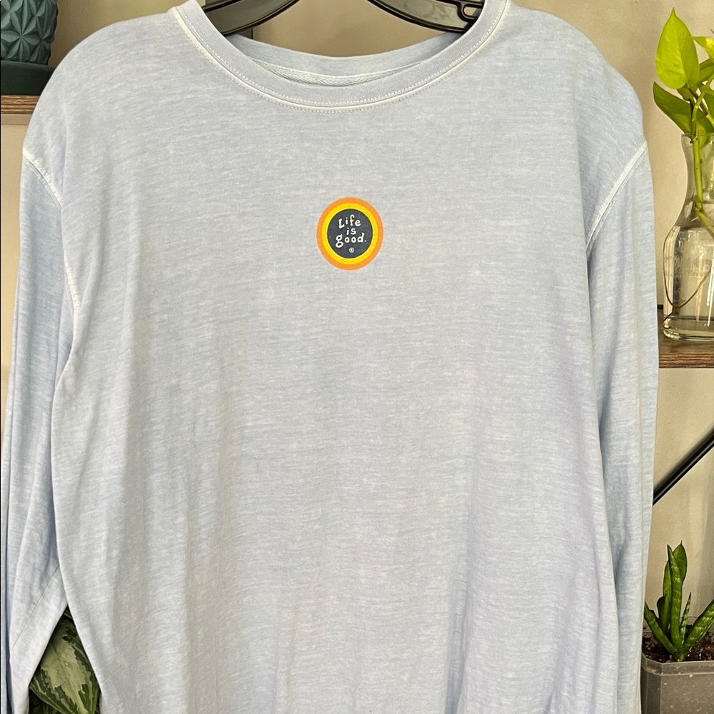 Life Is Good Sky Blue Long Sleeve Tee